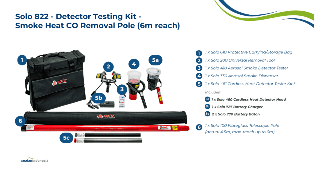 SOLO 822 SMOKE HEAT DETECTOR TEST KIT 6M - SEALAN INDONESIA